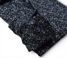 Marcello black with shaded gray floral shirt.