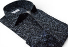 Marcello black with shaded gray floral shirt.