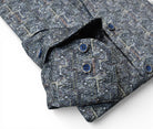 Marcello slate maze pattern sport shirt.