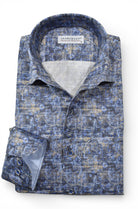 Marcello blended indigo and tan paisley.
