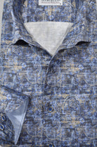 Marcello blended indigo and tan paisley.