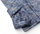 Marcello blended indigo and tan paisley.