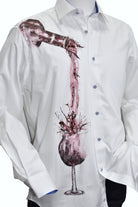 Be unique and stand out with this one-of-a-kind Marcello Hand Painted Bourbon shirt. Crafted with luxurious cotton sateen fabric for a soft feel, its exclusive hand painted design will have heads turning. Dare to be bold with this must-have piece!