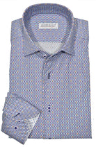The Marcello exclusive design is like no other, creating a dignified look with a collar that stands perfectly whether worn alone or under a sport coat. Its unique placket ensures a smooth, crisp appearance.  Luxurious cotton sateen fabric. Weave like pattern utilizing fashion colors for the season. Style W857R