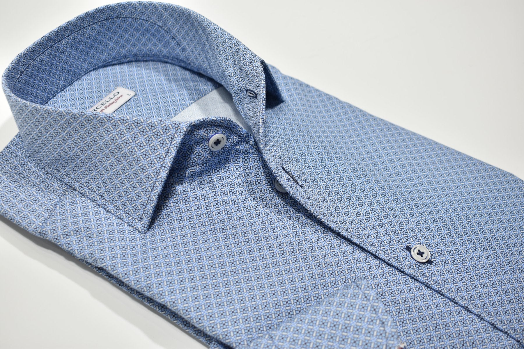 Experience luxury with the Marcello exclusive one piece roll collar. The collar stands perfectly and is like no other. Our rich cotton sateen fabric is the perfect choice to elevate any look. From jeans to pants and even under a sport coat, this versatile piece will add effortless style and sophistication to your wardrobe.