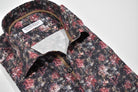 Add a touch of artistic sophistication to your wardrobe with the Marcello Park City shirt. This abstract printed shirt features a unique mix of rich ruby, charcoal, and black shades, making it the perfect versatile piece to pair with any pants or jeans. Express your unique style with this effortlessly cool shirt.