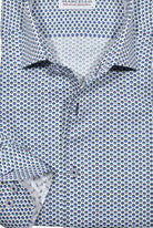 Elevate your style with our Marcello Marble Print Roll Collar Shirt.