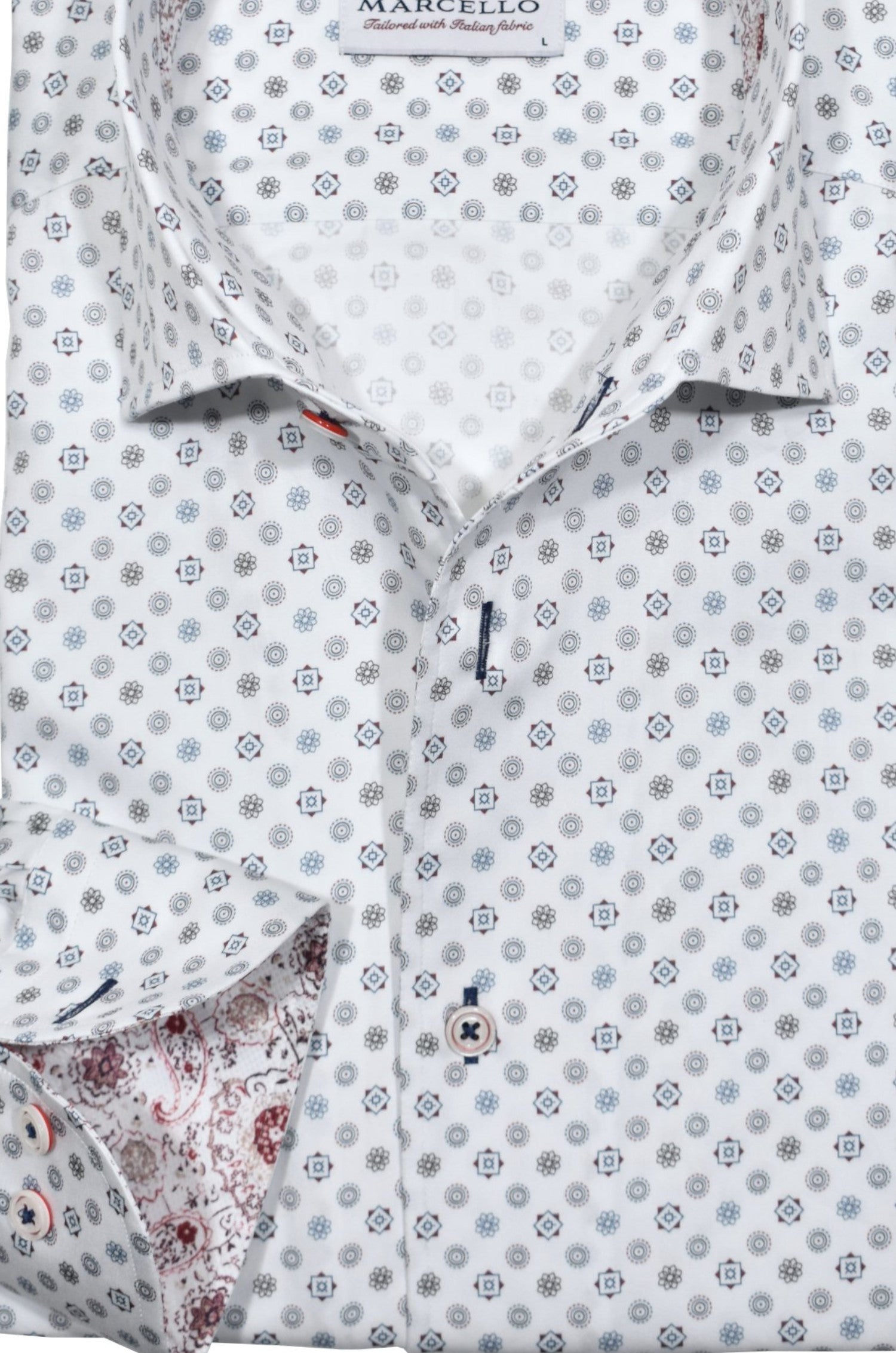 Wrap yourself in comfort and style with our Marcello Majestic Medallion Roll Collar.