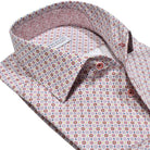 Marcello exclusive one piece roll collar with a fashion spring colored medallion print on soft cotton sateen fabric.