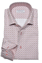 Marcello exclusive one piece roll collar with a fashion spring colored medallion print on soft cotton sateen fabric.