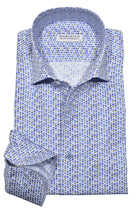 Marcello exclusive one piece roll collar with a cool diamond pattern printed on rich cotton sateen.