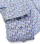 Marcello indigo diamond link shirt.