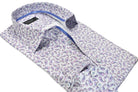 Marcello pink and blue shaded paisley shirt.