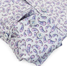 Marcello pink and blue shaded paisley shirt.