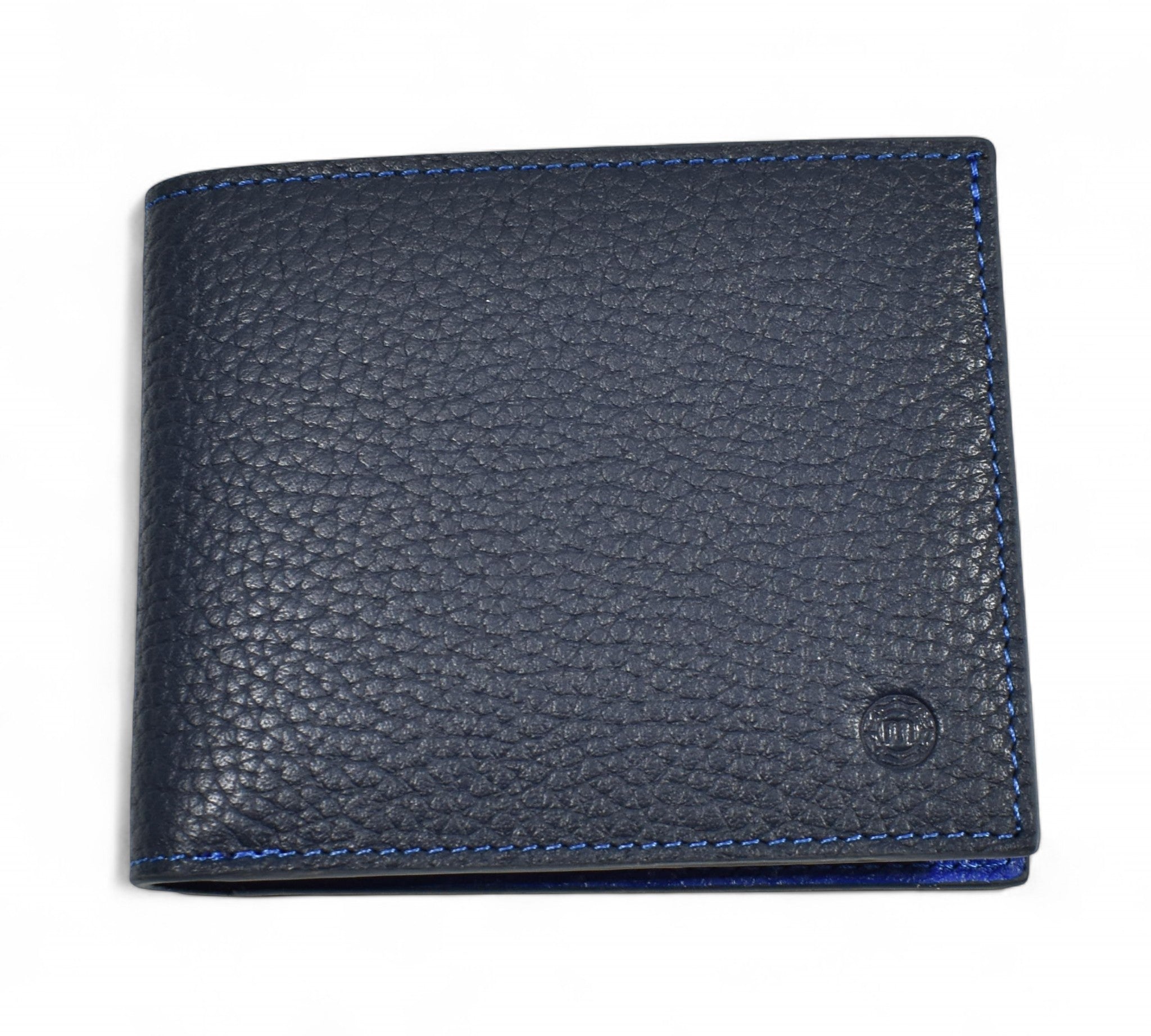 Marcello navy leather wallet.