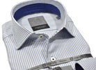 Elevate your wardrobe with the Marcello Premium Graduated Stripe shirt. Crafted from extra fine fabrics sourced from fine Italian mills, our Marcello Premium program offers 100's 2 ply shirts in rich classic patterns. With the Marcello exclusive one piece roll collar, you'll feel confident and stylish in any setting.