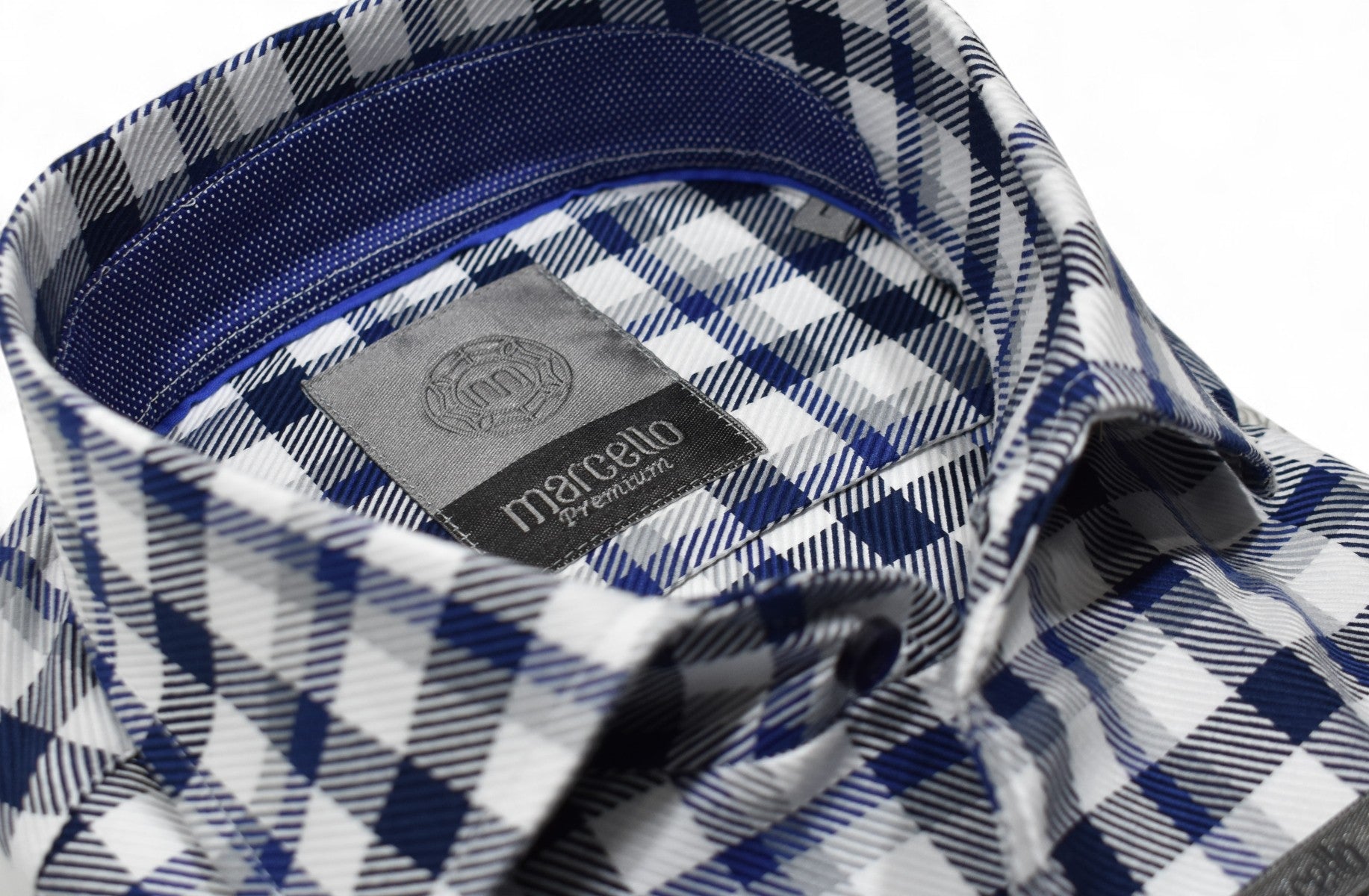 Upgrade your wardrobe with the Marcello WP318 Premium Royal Plaid shirt!