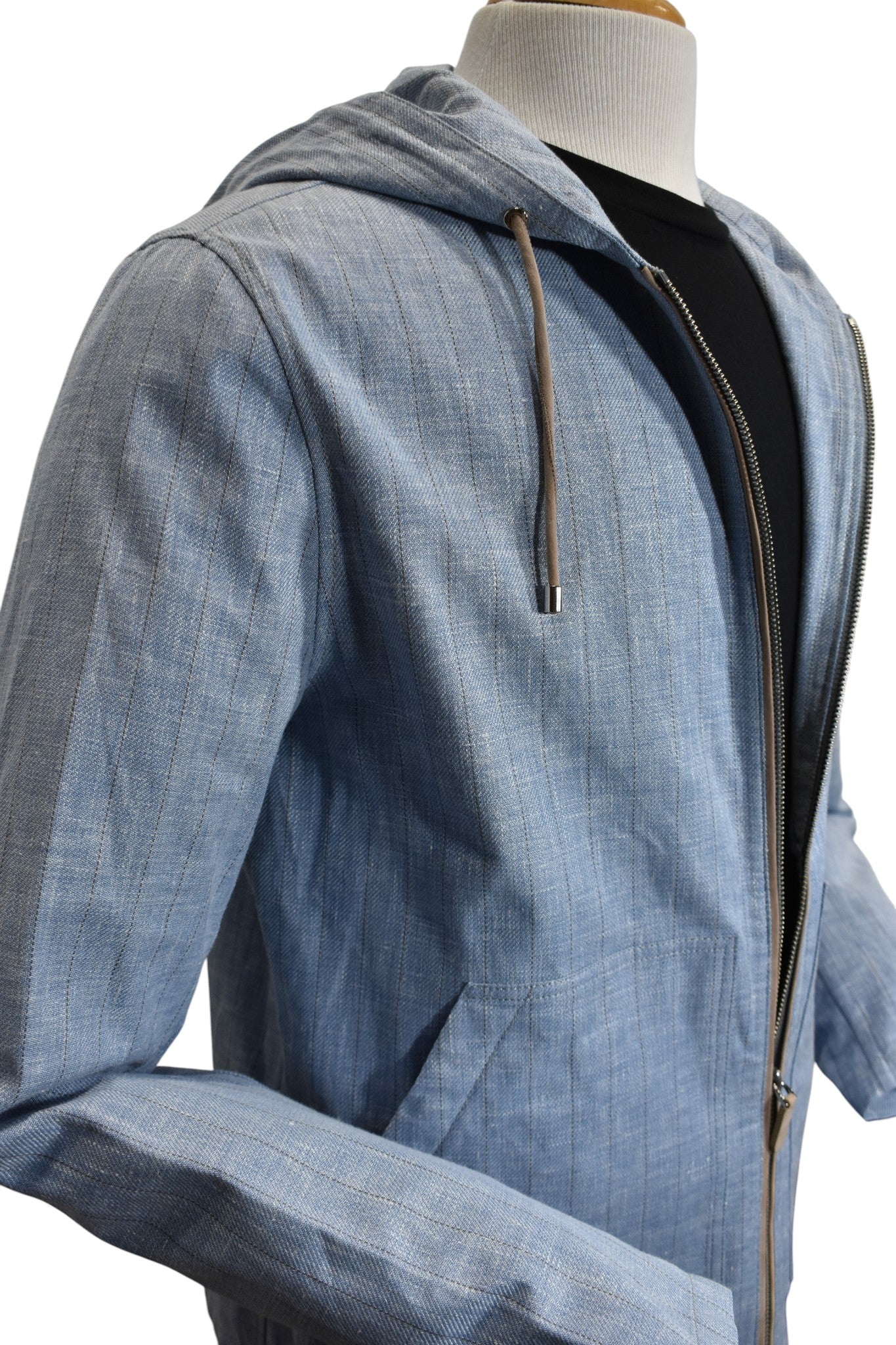 Italian blue windbreaker.