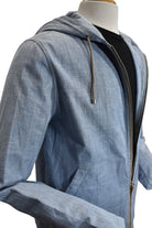 Italian blue windbreaker.