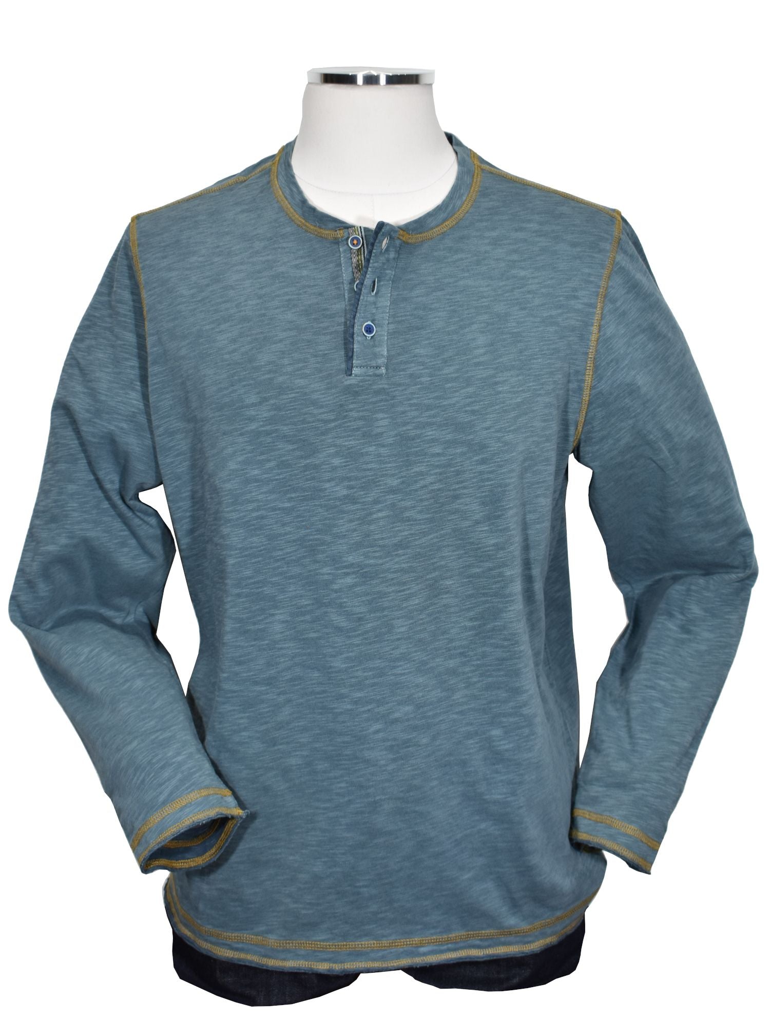 Stay comfortable and stylish with this Washed Slub Henley! Crafted from 100% soft washed cotton, its slub plaited jersey fabric creates an effortlessly cool and casual look. Multi circular stitch detailing around the cuffs and waistband add a touch of style, while its classic fit is perfect for any relaxed setting. Elevate your casual wardrobe with this must-have Henley!