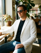 Borgo white seersucker sport coat.