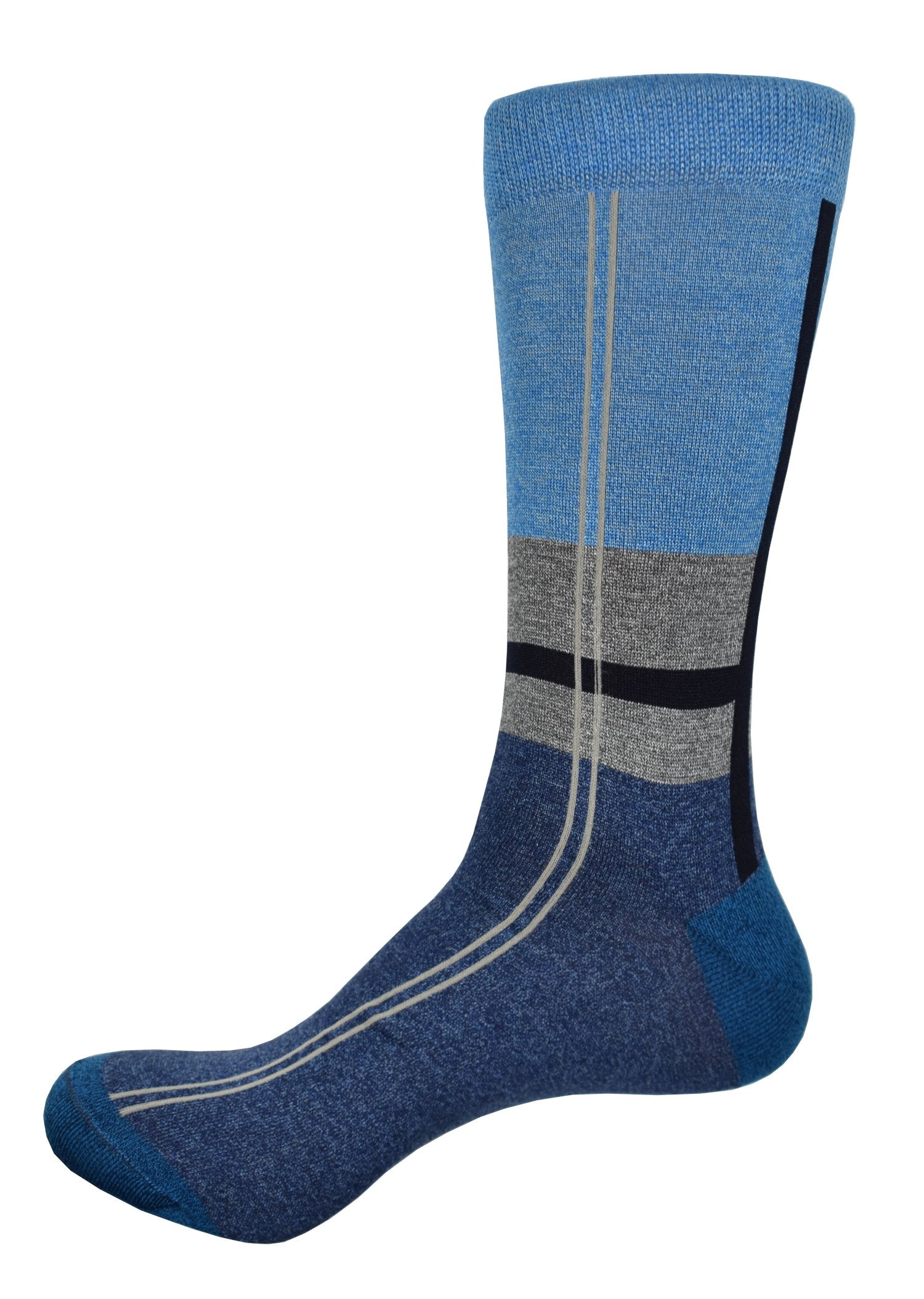 80% Mercerized Cotton / 20% Nylon
Rich exclusive colorations in a unique pattern.
Mid calf, fits sizes 9-12.
Finely knitted.