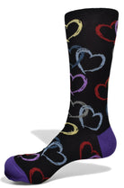 Dion black hearts socks.