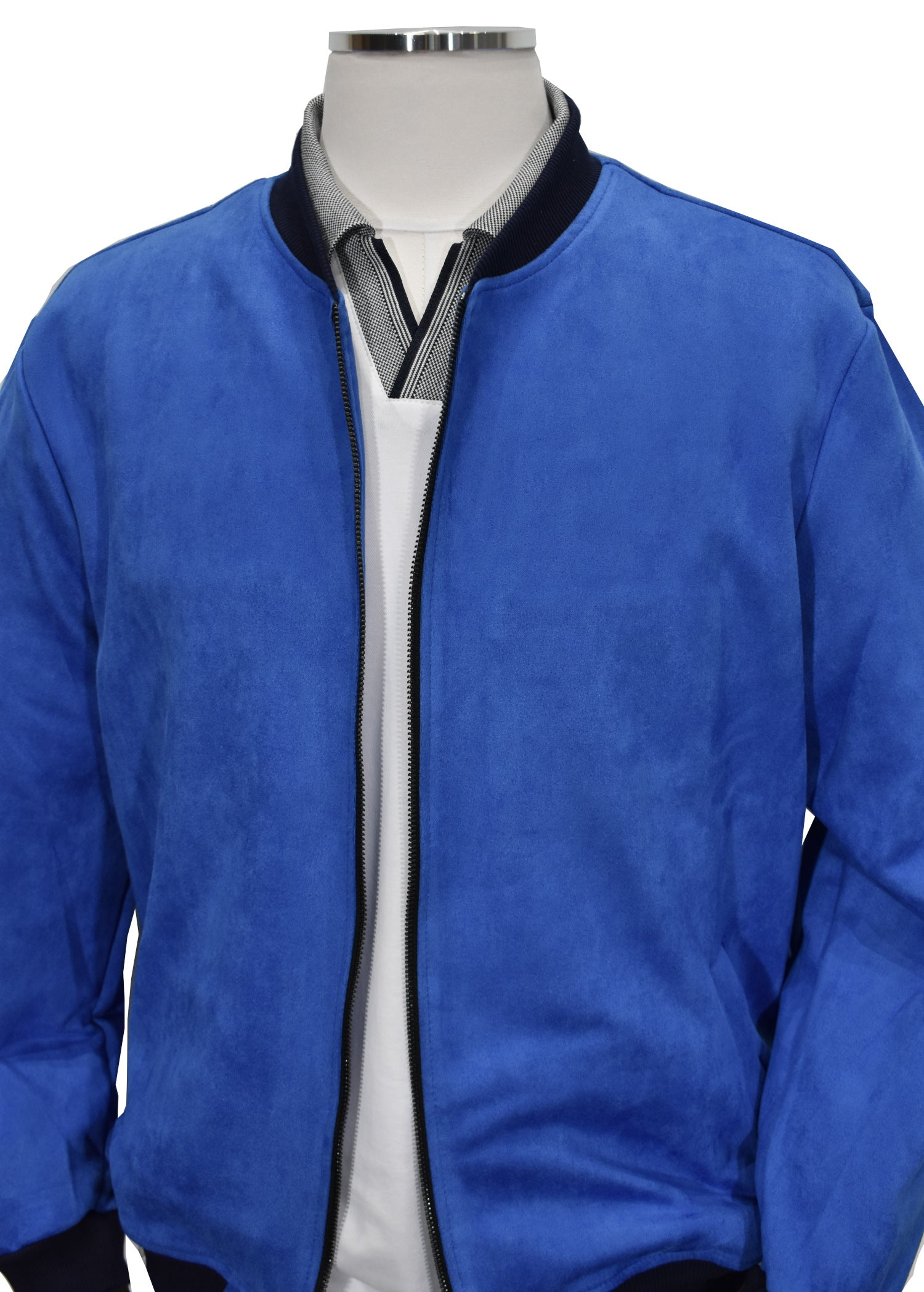 Elevate your style with the ZGK2021 Ultra Suede Bomber. Crafted from Italian ultra suede, this bomber features a classic banded cuff and waist band, as well as a sport stand up collar. Not only does it exude an elegant Italian fashion image, but it also offers timeless comfort and sophistication.