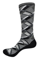 Marcello silver black diagonal socks.