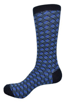 Elevate your sock game with our ZJ8067 Royal Geometric Socks. Made with soft mercerized cotton, nylon, and elastin, these socks provide ultimate comfort and stretch while adding a touch of style to any outfit. Say goodbye to boring socks and hello to a pop of cool.
