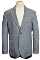 Lorenzo blue gray wool sport coat.