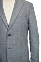 Lorenzo blue gray wool sport coat.