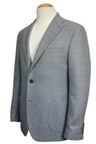 Lorenzo blue gray wool sport coat.