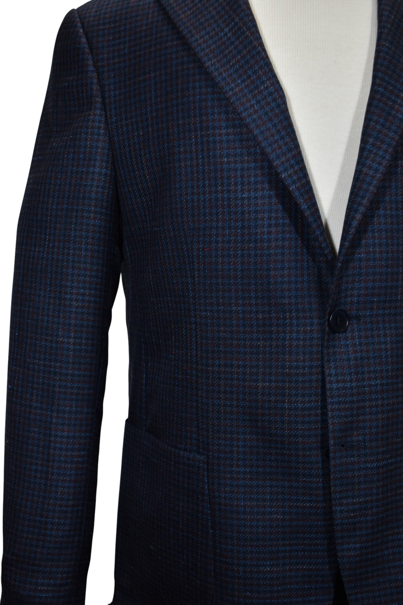 Cerruti Italy plaid navy sport coat.