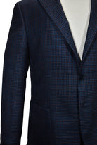 Cerruti Italy plaid navy sport coat.