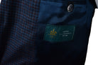 Cerruti Italy plaid navy sport coat.
