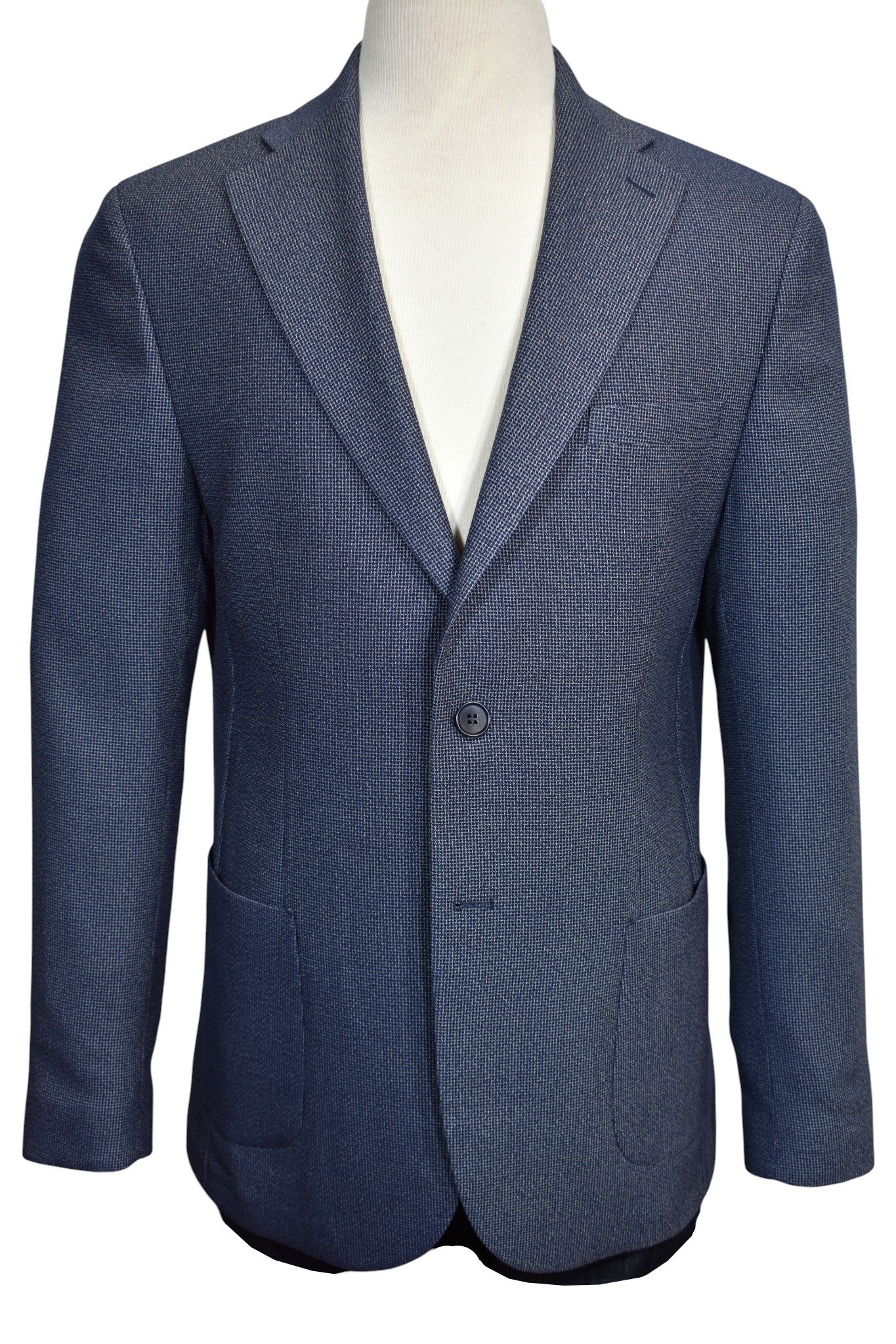 Navy fine grid Italian sport coat.