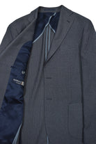 Navy fine grid Italian sport coat.