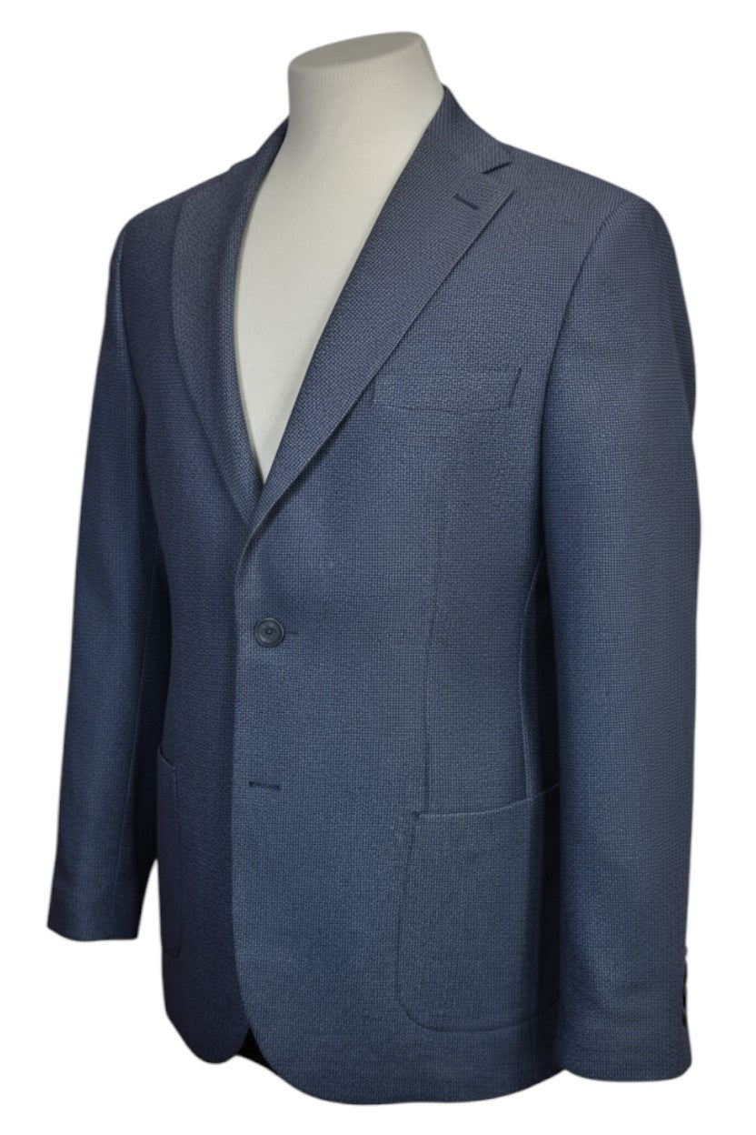 Navy fine grid Italian sport coat.
