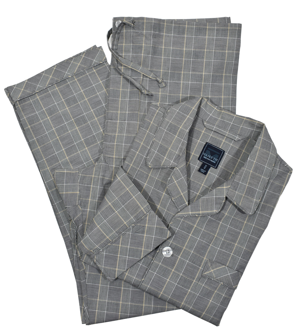 Be comfortable and timelessly elegant with the ZM1906 Glen Plaid Pajama. Its classic plaid pattern and rich colors are crafted in soft cotton fabric for a chic yet cozy nightwear look. The button front top and drawstring pant with a stretch waistband and functional fly make this classic fit pajama the perfect addition to your loungewear collection. 