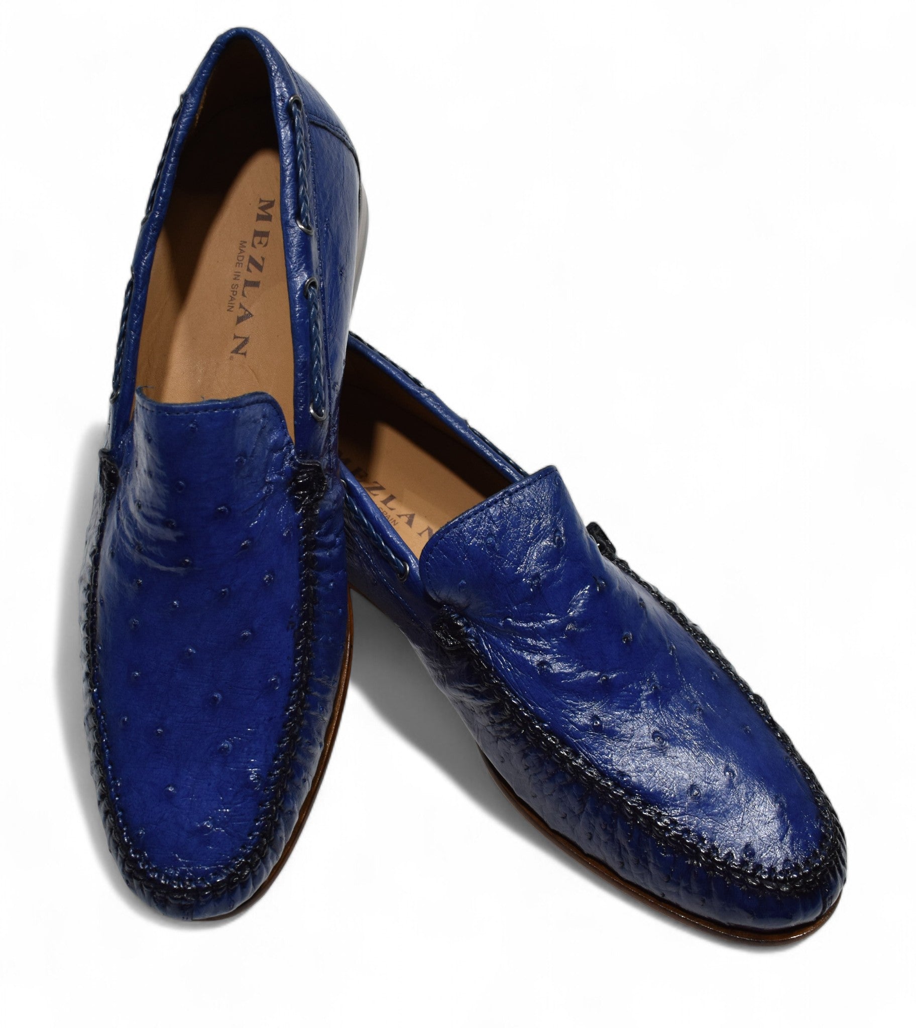 Mezlan genuine ostrich shoe.