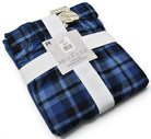 Navy indigo plaid pant tee leisure set.