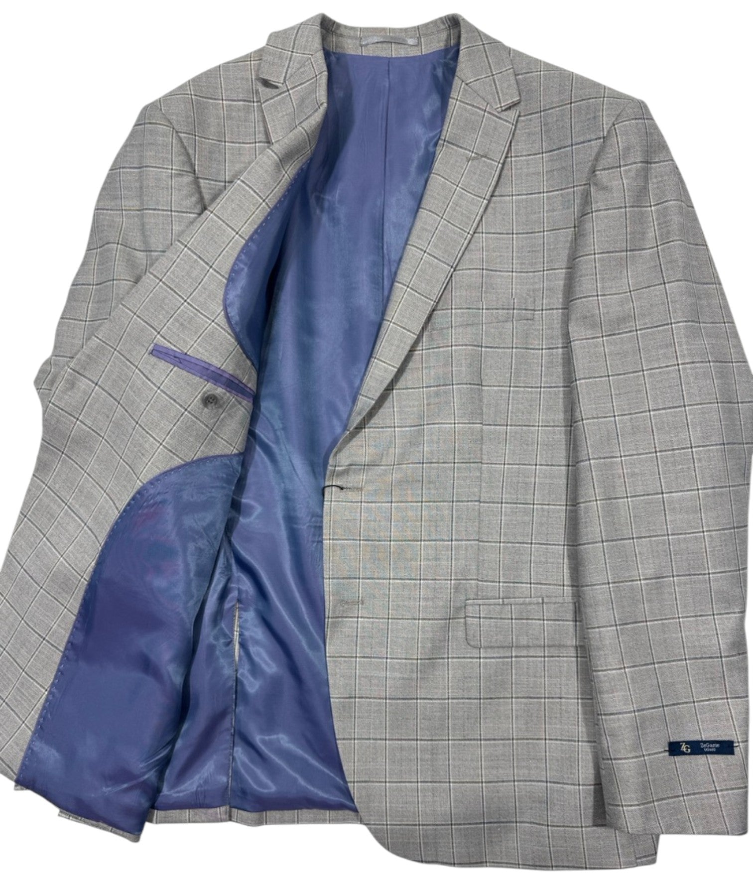 Gray windowpane sport coat