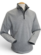 Steel herringbone quarter zip pullover by Marcello