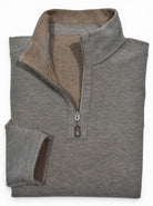 Waffle quarter zip taupe to harvest by Marcello