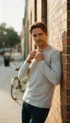 Stay versatile with our ultra-soft, lightweight reversible pullover by Marcello.