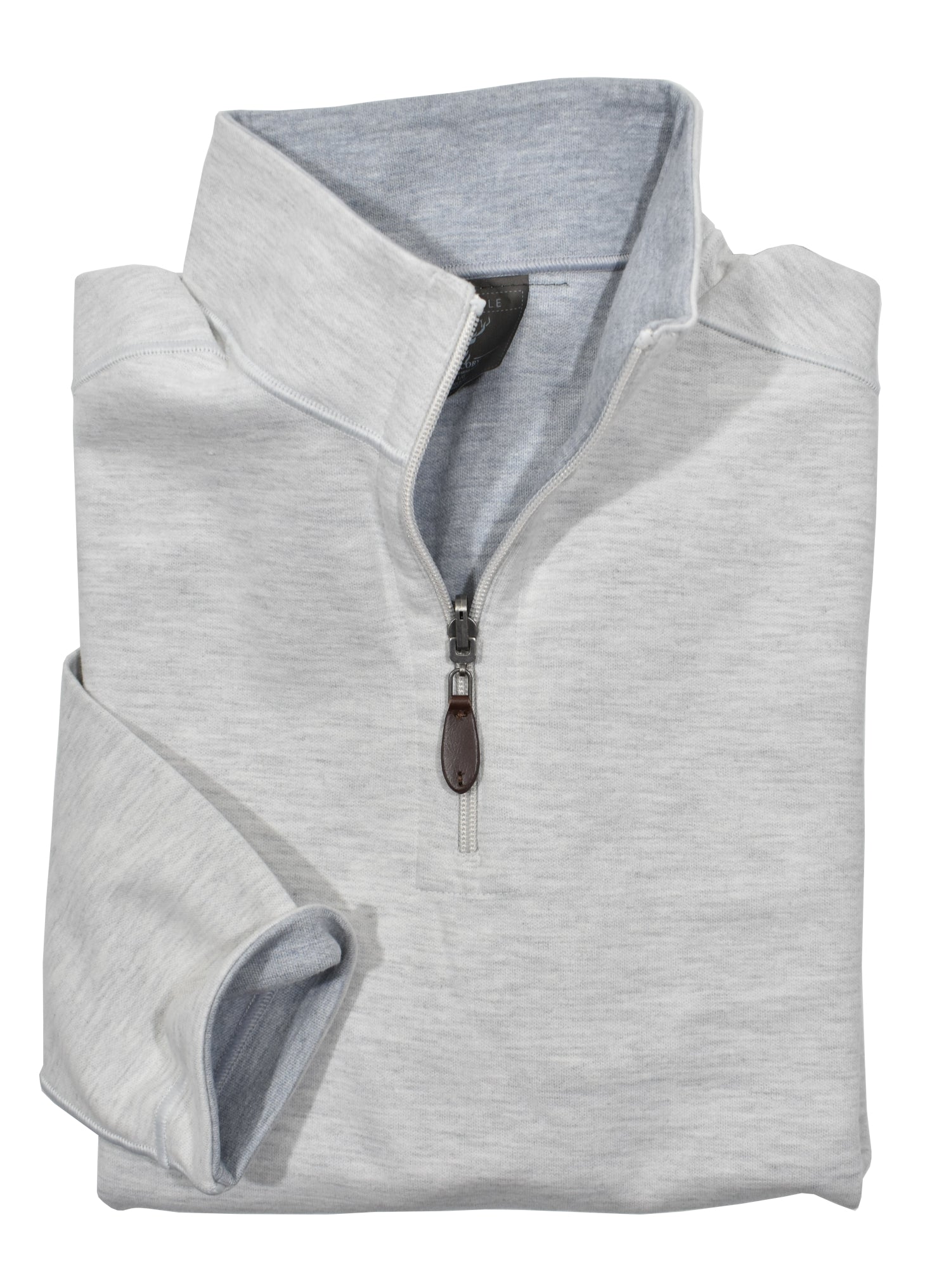 Reversible 1/4 zip is for both comfort and style. Soft and elegant polynosic performance fabric provides a comfortable fit while the classic 1/4 zip model and open sleeves offer a timeless look. The welted seams on both sides adds style.