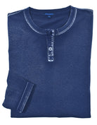 The henley is a must-have for any fashion-forward individual. Made in Italy by the Assaraf team, this long sleeve henley offers a contemporary and updated look. Its washed style adds a unique touch and makes it a versatile piece for any wardrobe. Soft washed cotton and a classic fit. Colors: Blue or Charcoal