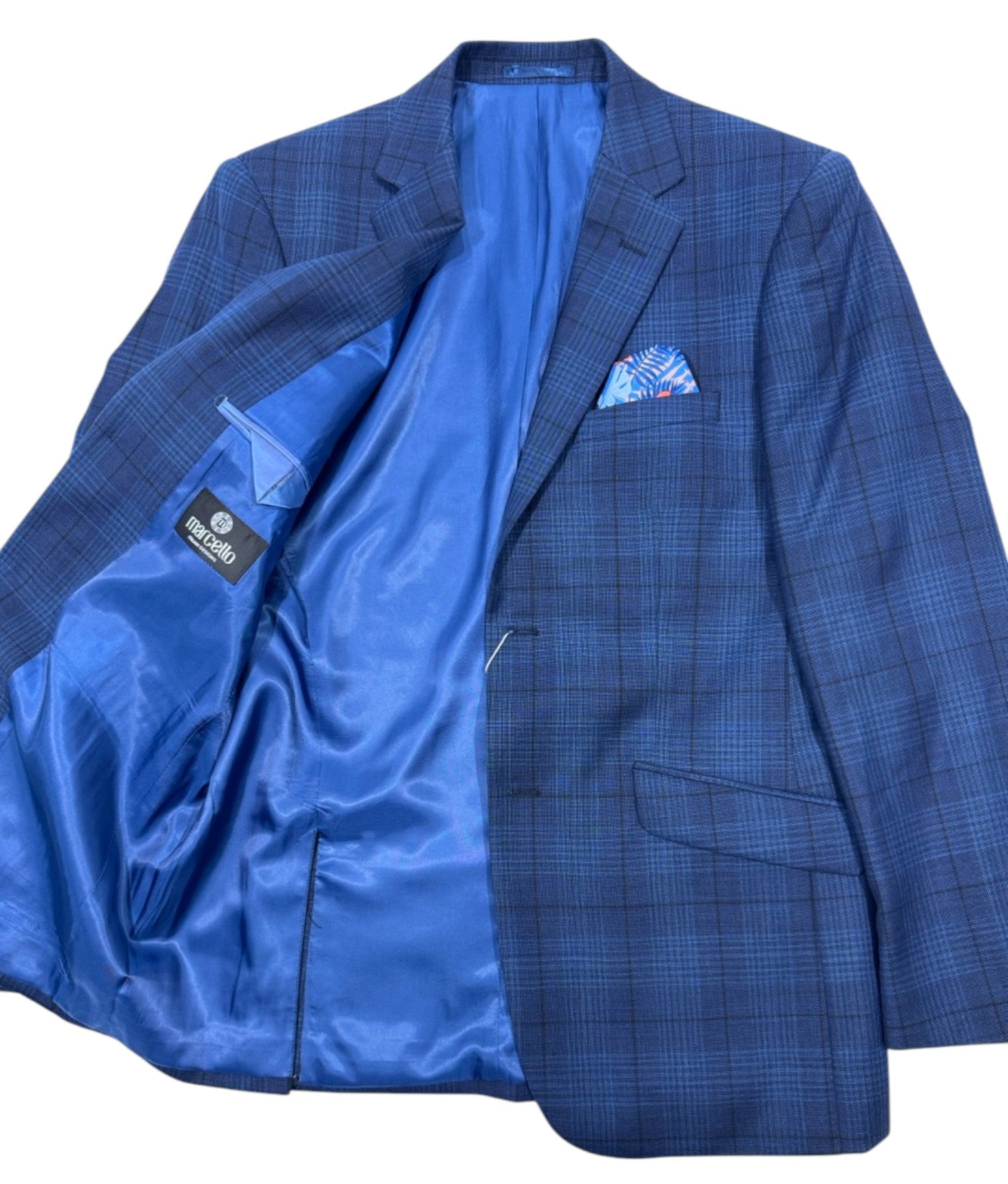 Blue plaid sport coat