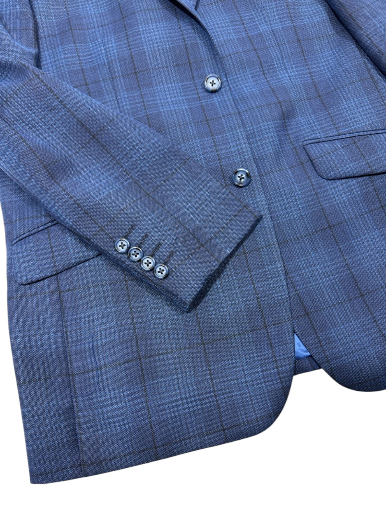 Blue plaid sport coat